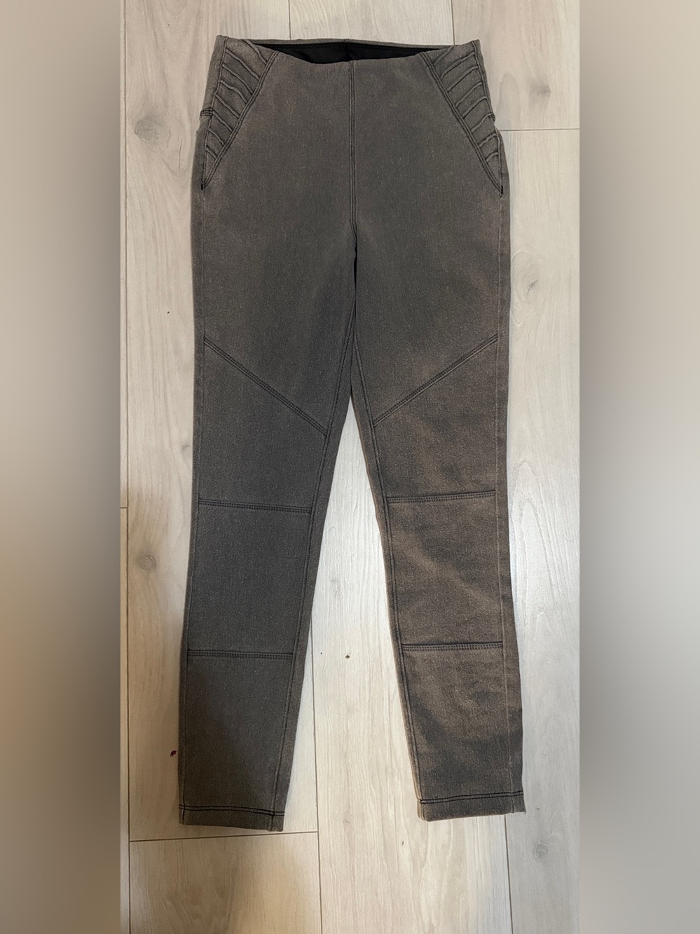 LYSSÉ XS Taupe Moto Leggings Stretch Pull On Pants
